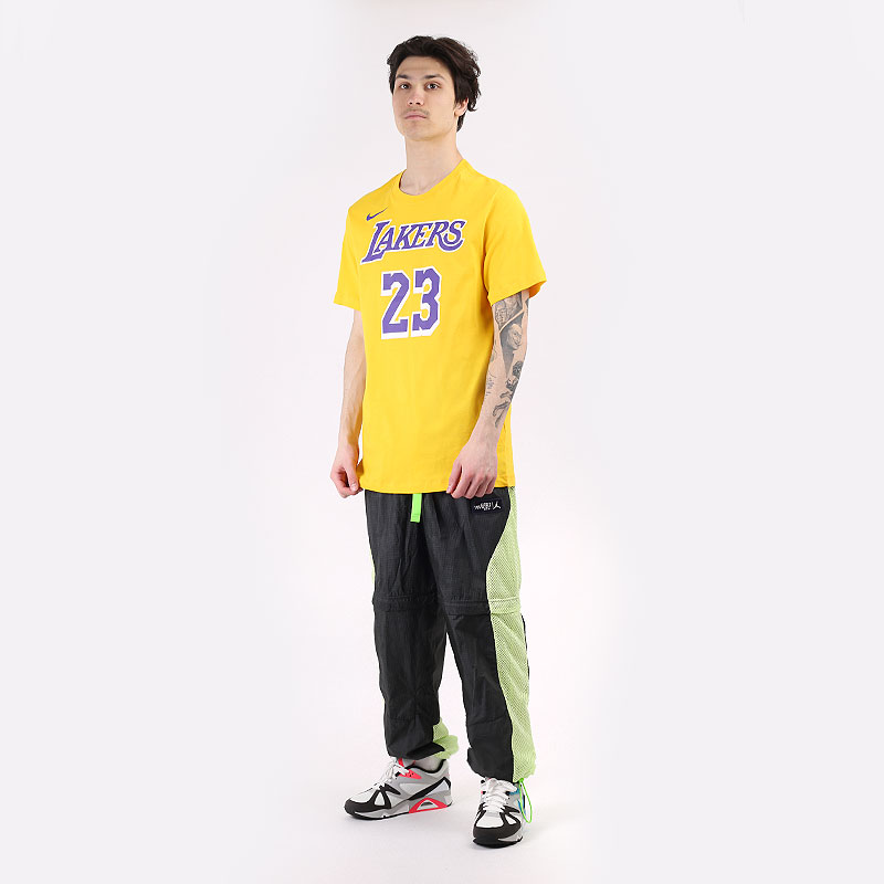 мужская желтая футболка Nike NBA Los Angeles Lakers Tee CV8528-730 - цена, описание, фото 5